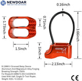 NewDoar Climbing Abseiling Belay Device ATC Rappelling Descender 25KN V-grooved Equipment