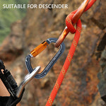 NewDoar 24-30KN Auto Locking Clips D-Shaped Heavy Duty for Camping, Hiking, Swing, Hammock