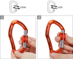 NewDoar Auto 23KN and Screw 24KN Locking Climbing Clip Aluminum Alloy for Climbing