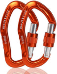 NewDoar Auto 23KN and Screw 24KN Locking Climbing Clip Aluminum Alloy for Climbing