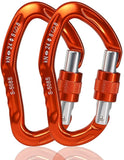 NewDoar Auto 23KN and Screw 24KN Locking Climbing Clip Aluminum Alloy for Climbing