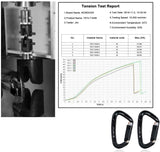 NewDoar 24-30KN Auto Locking Clips D-Shaped Heavy Duty for Camping, Hiking, Swing, Hammock