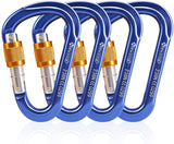 NewDoar Heavy Duty Locking Clips 24KN/5400lbs,Screwgate Locking for Keychain Dog