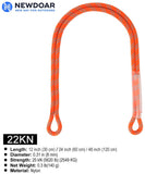 NewDoar 8mm (5/16") Prusik Cord Pre-Sewn, 25kN(5620 lb) Nylon Prusik Loop
