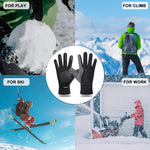 NewDoar Winter Gloves Touch Screen, Windproof Snow Gloves for Climbing Running Skiing Riding Cycling