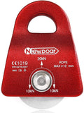 NewDoar CE Certified 20kN Micro Pulley Fixed Side Trolley for Climbing Rescue