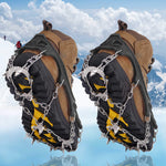 NewDoar Ice Cleats Crampons Traction,19 Spikes Stainless Steel Anti Slip Ice Snow Grips